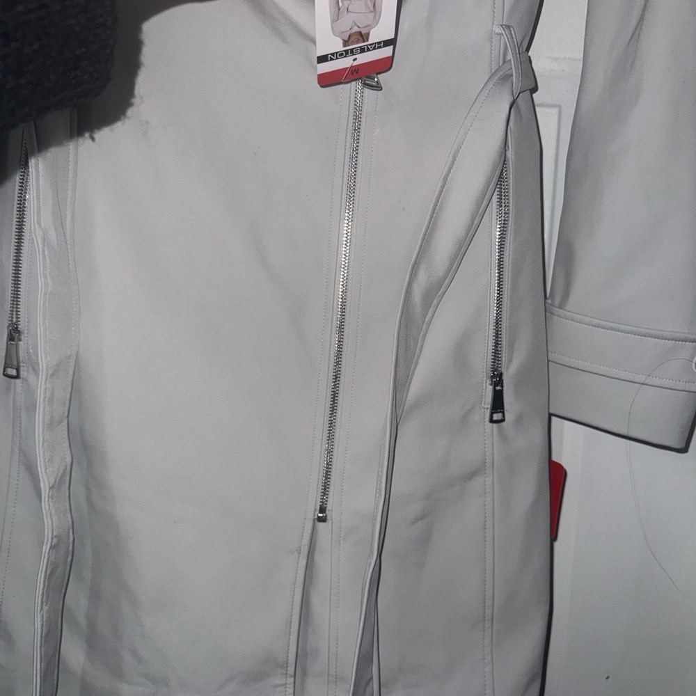 NEW Halston Women’s Water-Resistant Gray Belted Trench Coat – Sizes M & L - Picture 15 of 16